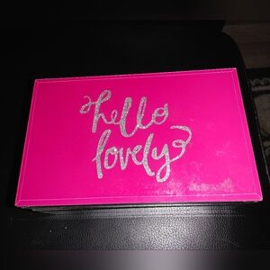 Mirrored Hinge Lid Jewelry Keepsake Box Hello Lovely On Lid Preowned